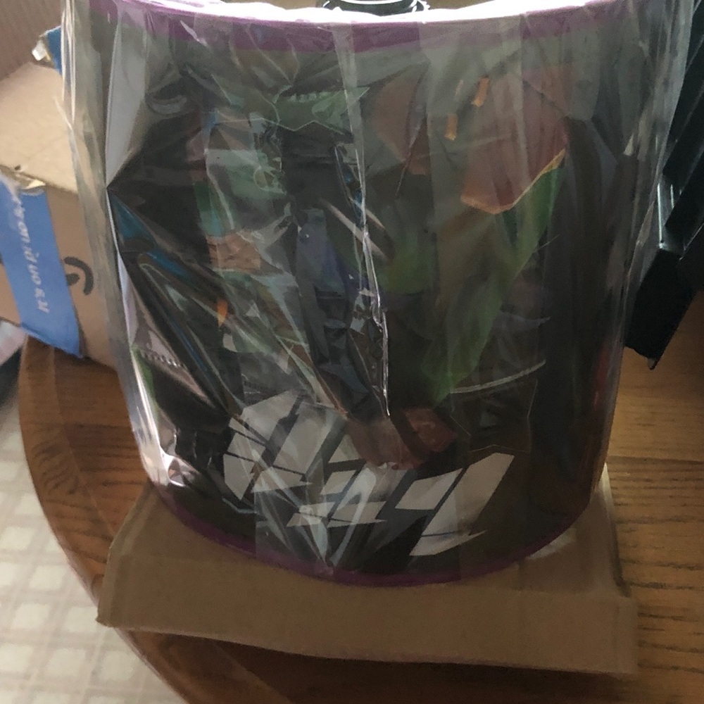 Purple Accent Decorative Drum Lamp Shade